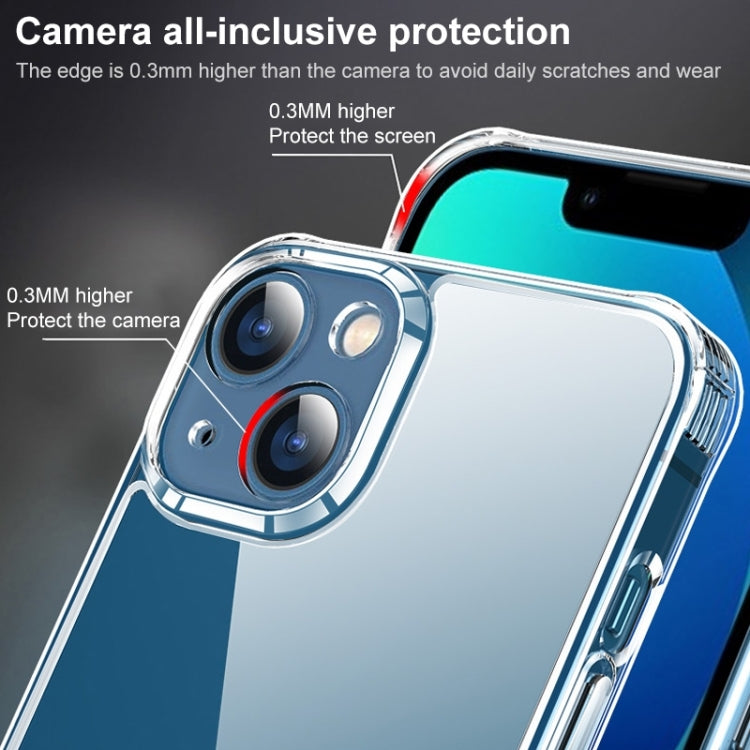 Custodia in vetro temperato trasparente per iPhone 14 Plus
