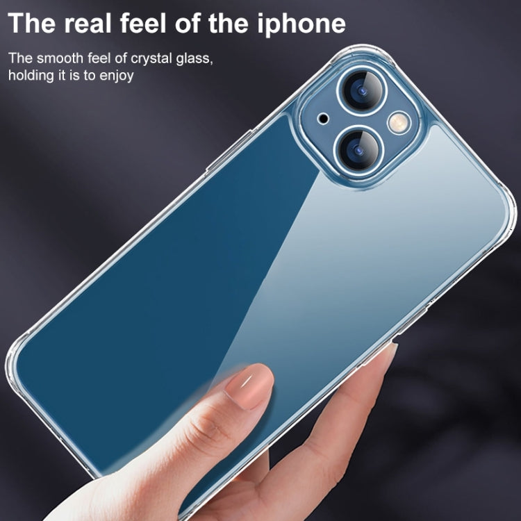 Custodia in vetro temperato trasparente per iPhone 14 Plus