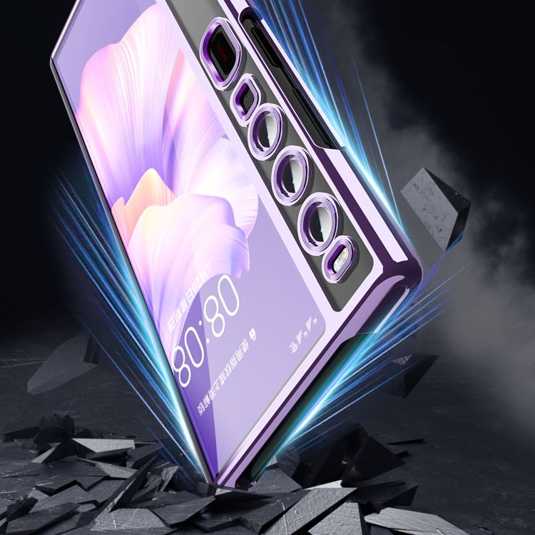 Custodia protettiva per telefono con copertura totale galvanica in TPU, For Huawei Mate Xs 2