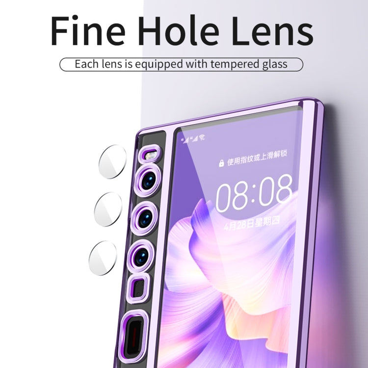 Custodia protettiva per telefono con copertura totale galvanica in TPU, For Huawei Mate Xs 2