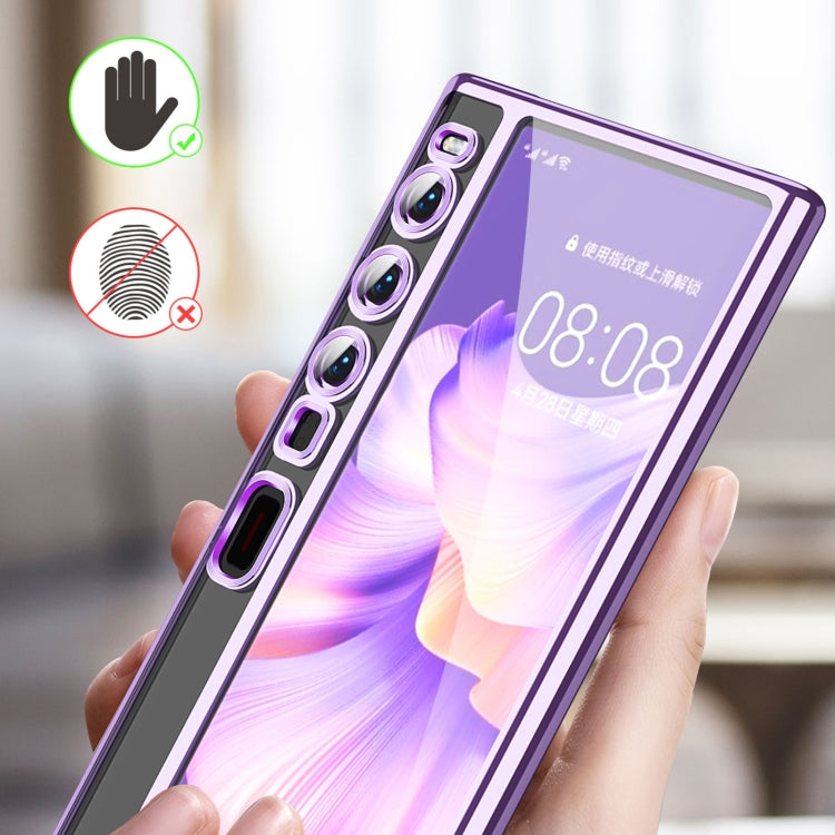 Custodia protettiva per telefono con copertura totale galvanica in TPU, For Huawei Mate Xs 2