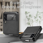 Custodia per telefono antiurto pieghevole in fibra, For Samsung Galaxy Z Flip4