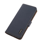 KHAZNEH Custodia per telefono RFID in vera pelle Litchi magnetica laterale, For Huawei Nova 10, For Huawei Nova 10 Pro
