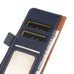 KHAZNEH Custodia per telefono RFID in vera pelle Litchi magnetica laterale, For Huawei Nova 10, For Huawei Nova 10 Pro