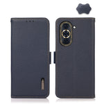 KHAZNEH Custodia per telefono RFID in vera pelle Litchi magnetica laterale, For Huawei Nova 10, For Huawei Nova 10 Pro