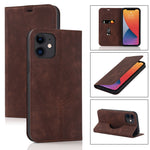Custodia in pelle con ricarica wireless per iPhone 12 mini