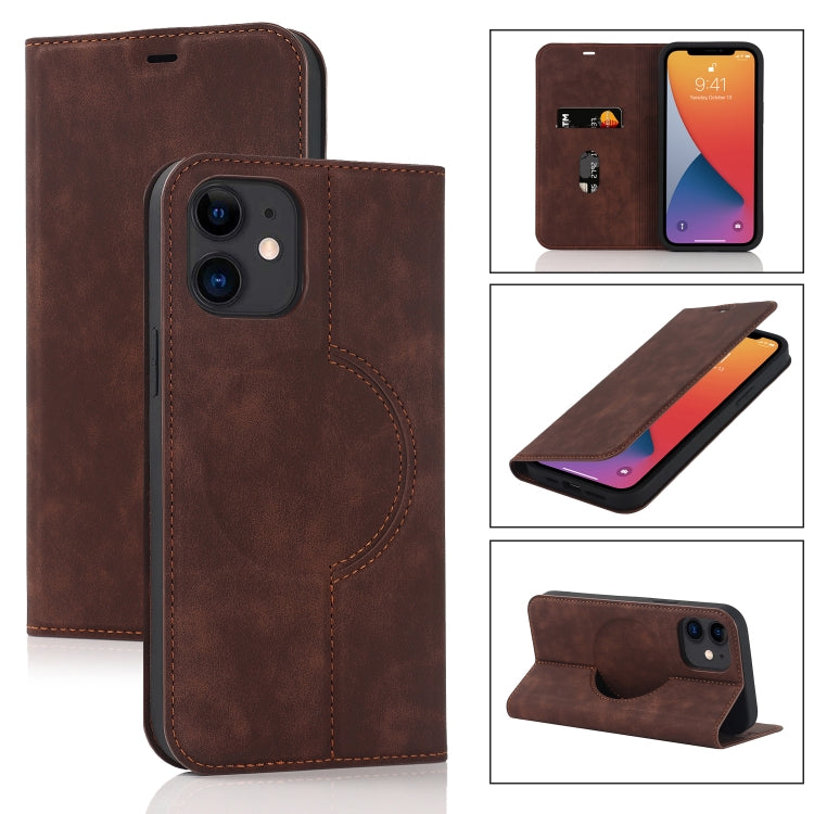 Custodia in pelle con ricarica wireless per iPhone 12 mini