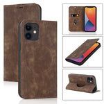 Custodia in pelle con ricarica wireless per iPhone 12 mini