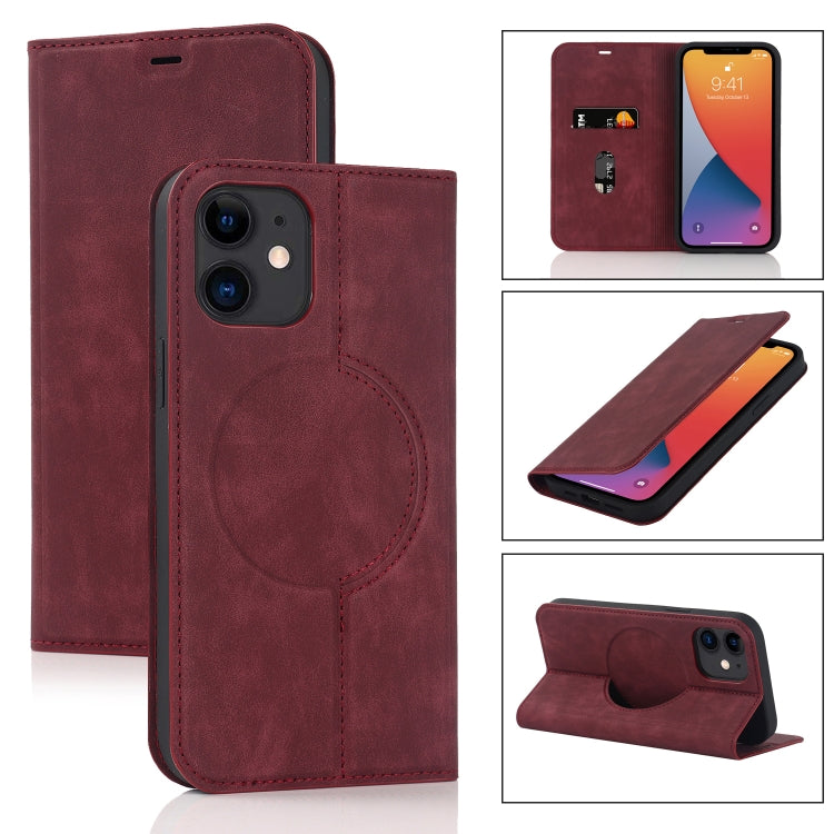 Custodia in pelle con ricarica wireless per iPhone 12 mini