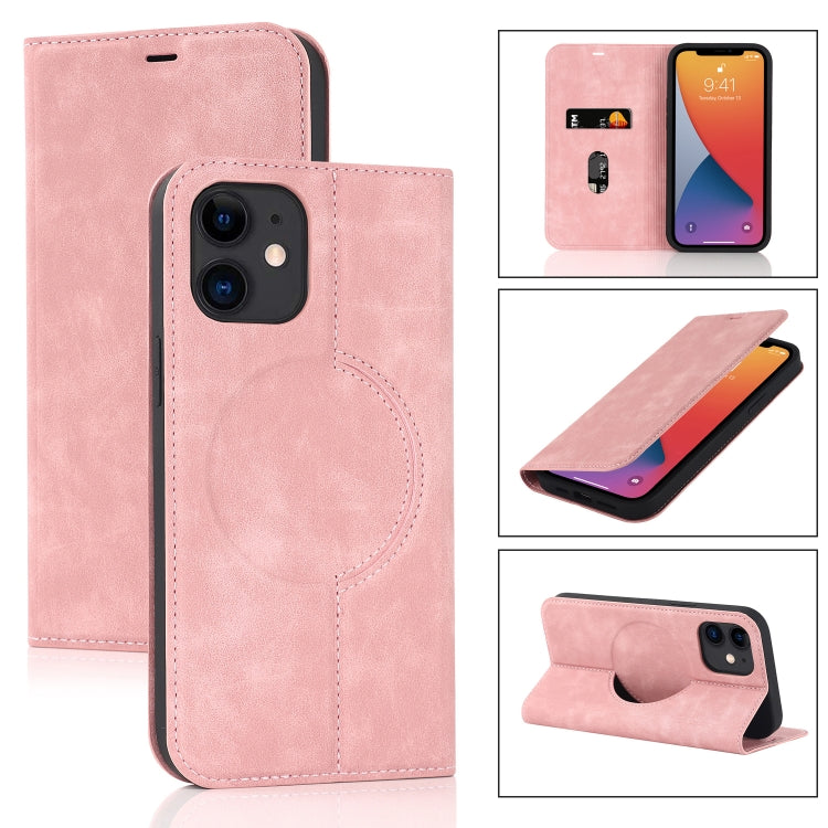 Custodia in pelle con ricarica wireless per iPhone 12 mini