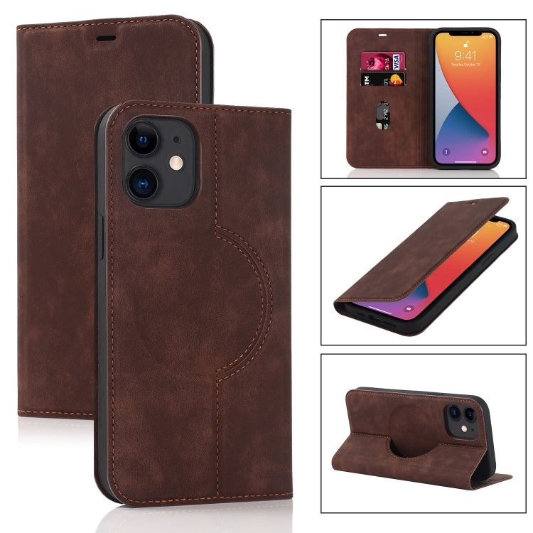 Custodia in pelle con ricarica wireless per iPhone 12 mini