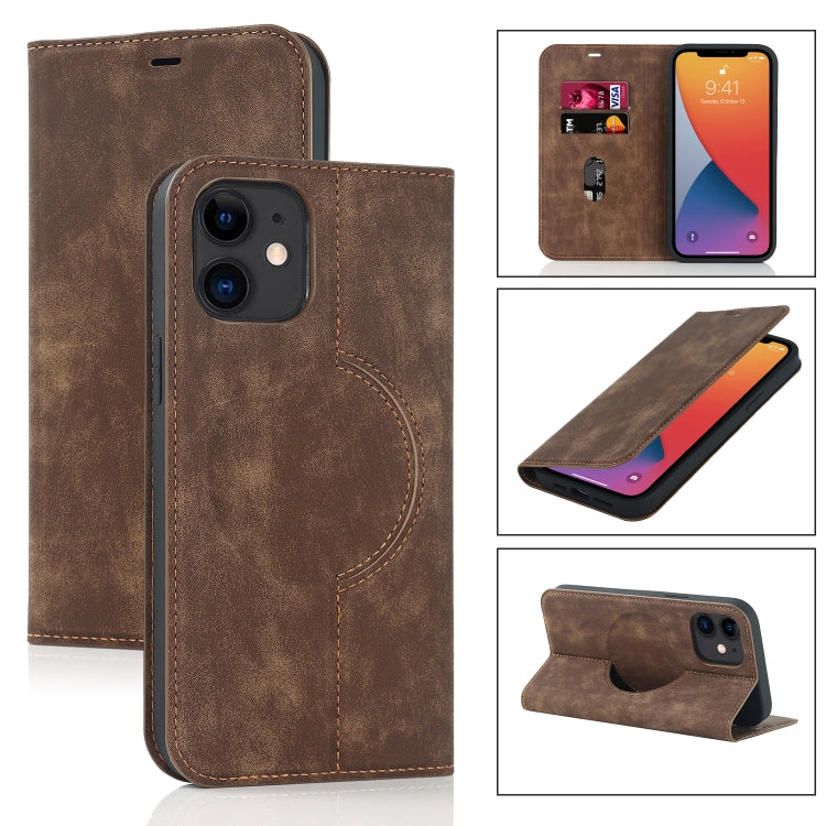 Custodia in pelle con ricarica wireless per iPhone 12 mini