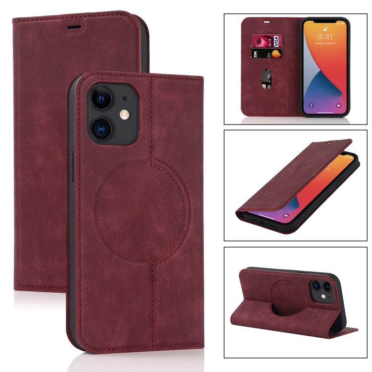 Custodia in pelle con ricarica wireless per iPhone 12 mini