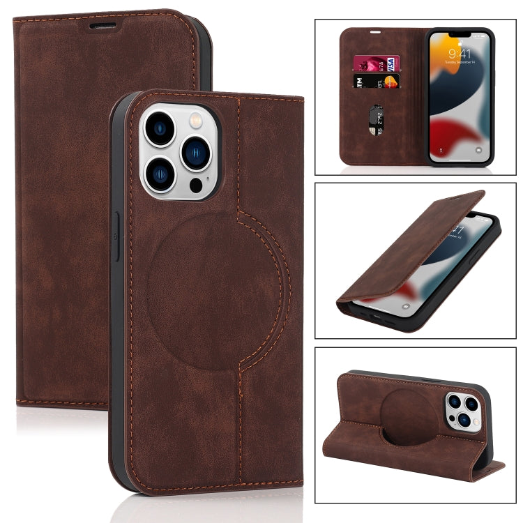 Custodia in pelle con ricarica wireless per iPhone 13 Pro Max