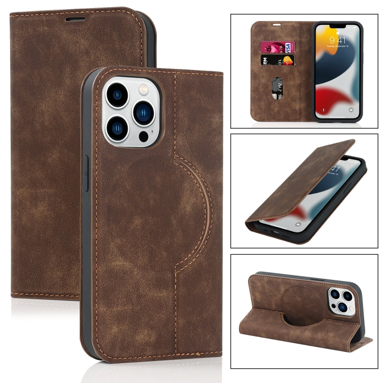 Custodia in pelle con ricarica wireless per iPhone 13 Pro Max