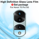 Pellicola per obiettivo in vetro per fotocamera posteriore IMAK, confezione da 1 set, For Honor 70 5G, For Honor 70 Pro 5G / 70 Pro+ 5G
