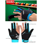 BOODUN M050912 Guanti da biliardo a tre dita sottili e traspiranti per uomo e donna, M, L