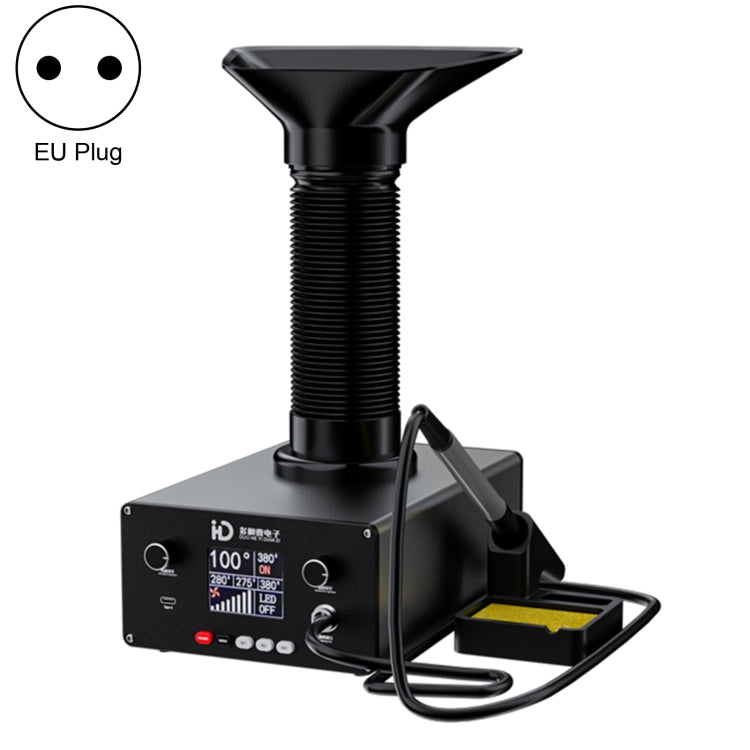 D-201 2 in 1 Saldatore a temperatura costante intelligente con strumento per assorbire il fumo di saldatura,, US Plug, UK Plug, AU Plug, EU Plug