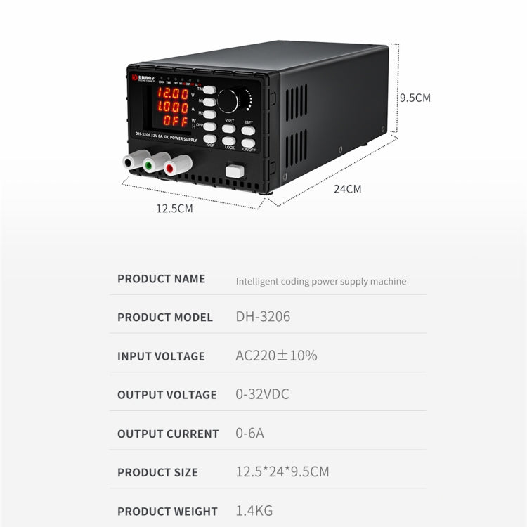 TBK DH-3206 DC voltage stabilized power supply, US Plug, UK Plug, AU Plug, EU Plug