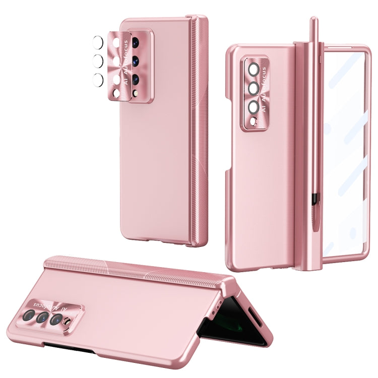 Custodia per telefono pieghevole incernierata galvanica con S Pen Fold Edition, For Samsung Galaxy Z Fold3 5G