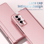 Custodia per telefono pieghevole incernierata galvanica con S Pen Fold Edition, For Samsung Galaxy Z Fold3 5G