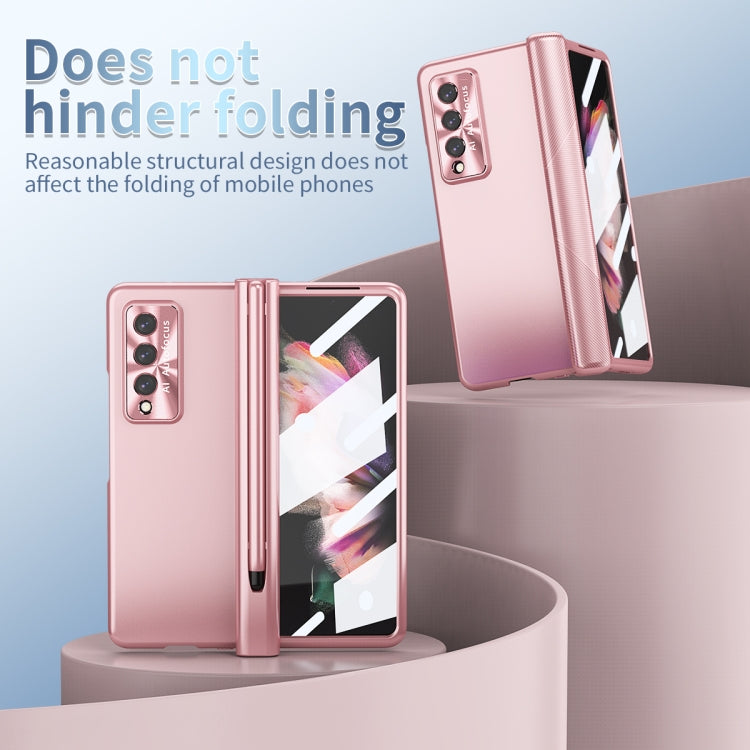 Custodia per telefono pieghevole incernierata galvanica con S Pen Fold Edition, For Samsung Galaxy Z Fold3 5G