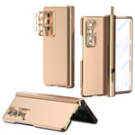 Custodia per telefono pieghevole incernierata galvanica con S Pen Fold Edition, For Samsung Galaxy Z Fold3 5G