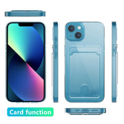 Crystal Card Slot PC + Custodia per telefono in TPU, For iPhone 14, For iPhone 14 Plus, For iPhone 14 Pro, For iPhone 14 Pro Max