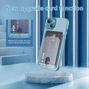 Crystal Card Slot PC + Custodia per telefono in TPU, For iPhone 14, For iPhone 14 Plus, For iPhone 14 Pro, For iPhone 14 Pro Max