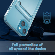 Crystal Card Slot PC + Custodia per telefono in TPU, For iPhone 14, For iPhone 14 Plus, For iPhone 14 Pro, For iPhone 14 Pro Max
