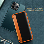 Custodia flip in pelle con finestra per iPhone 14 Plus