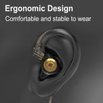 KZ-EDX PRO Dynamic HiFi In-Ear Sports Music Cuffie, With Microphone, Without Microphone