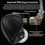 KZ-ZEX PRO Cuffie intrauricolari ibride in ferro con bobina elettrostatica, With Microphone, Without Microphone