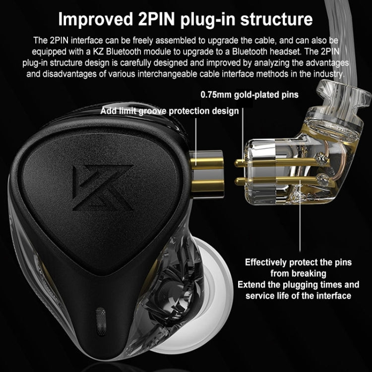 KZ-ZEX PRO Cuffie intrauricolari ibride in ferro con bobina elettrostatica, With Microphone, Without Microphone