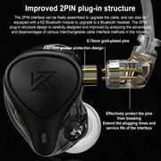KZ-ZEX PRO Cuffie intrauricolari ibride in ferro con bobina elettrostatica, With Microphone, Without Microphone