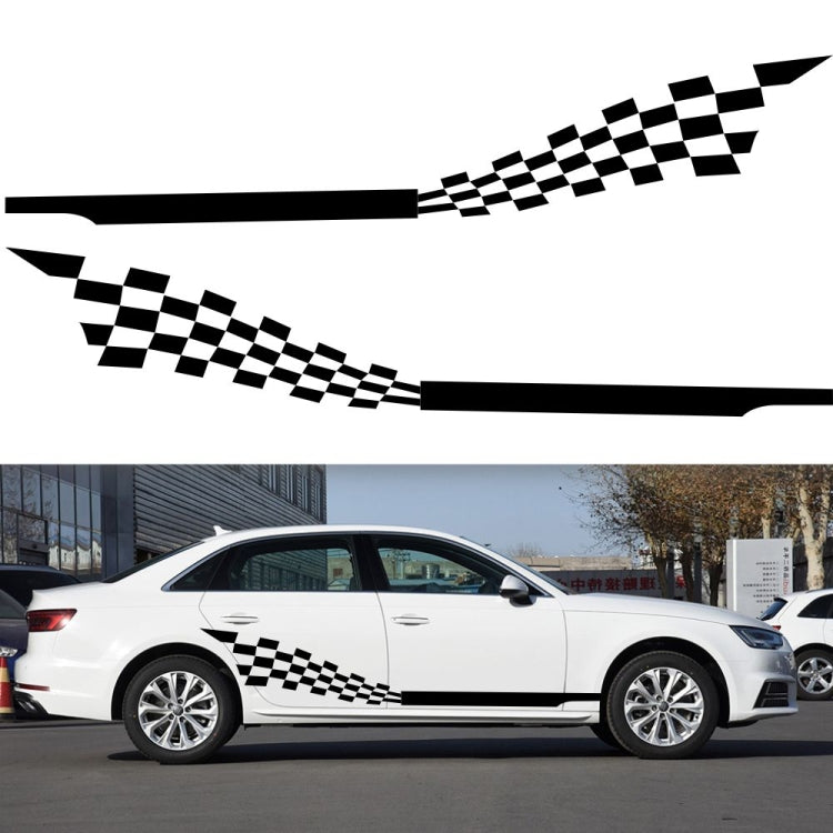 2 PCS/Set D-944 Adesivo decorativo modificato per auto con motivo scozzese a righe, D-944