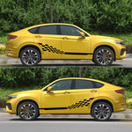 2 PCS/Set D-944 Adesivo decorativo modificato per auto con motivo scozzese a righe, D-944
