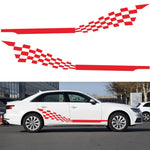 2 PCS/Set D-944 Adesivo decorativo modificato per auto con motivo scozzese a righe, D-944