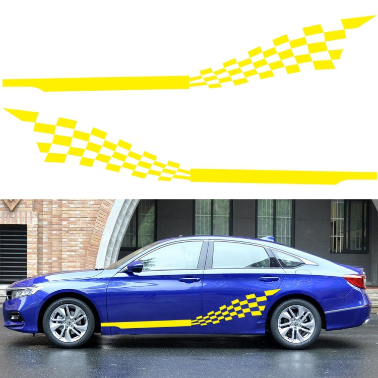 2 PCS/Set D-944 Adesivo decorativo modificato per auto con motivo scozzese a righe, D-944