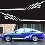 2 PCS/Set D-944 Adesivo decorativo modificato per auto con motivo scozzese a righe, D-944