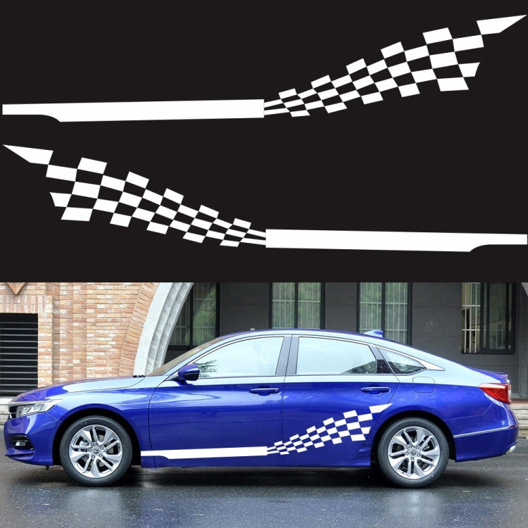 2 PCS/Set D-944 Adesivo decorativo modificato per auto con motivo scozzese a righe, D-944