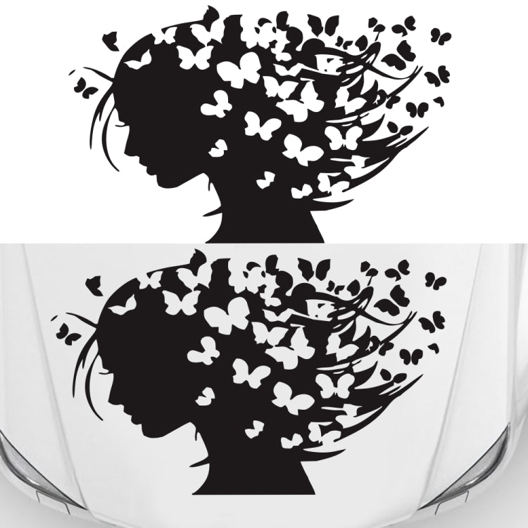 D-956 Autoadesivo decorativo modificato dell'automobile del modello della ragazza della farfalla, D-956