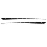 2 PCS/Set D-961 Adesivo decorativo modificato per auto con motivo a bandiera a scacchi, D-961