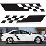 2 pezzi / set D-962 Adesivo decorativo modificato per auto con motivo a bandiera a scacchi, D-962