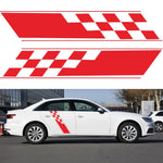 2 pezzi / set D-962 Adesivo decorativo modificato per auto con motivo a bandiera a scacchi, D-962