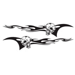 2 pezzi/set D-964 Adesivo decorativo modificato per auto modello fiamma teschio, D-964