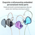 KZ-EDC Subwoofer ad alto valore Cuffie HIFI In-Ear cablate, With Microphone, Without Microphone