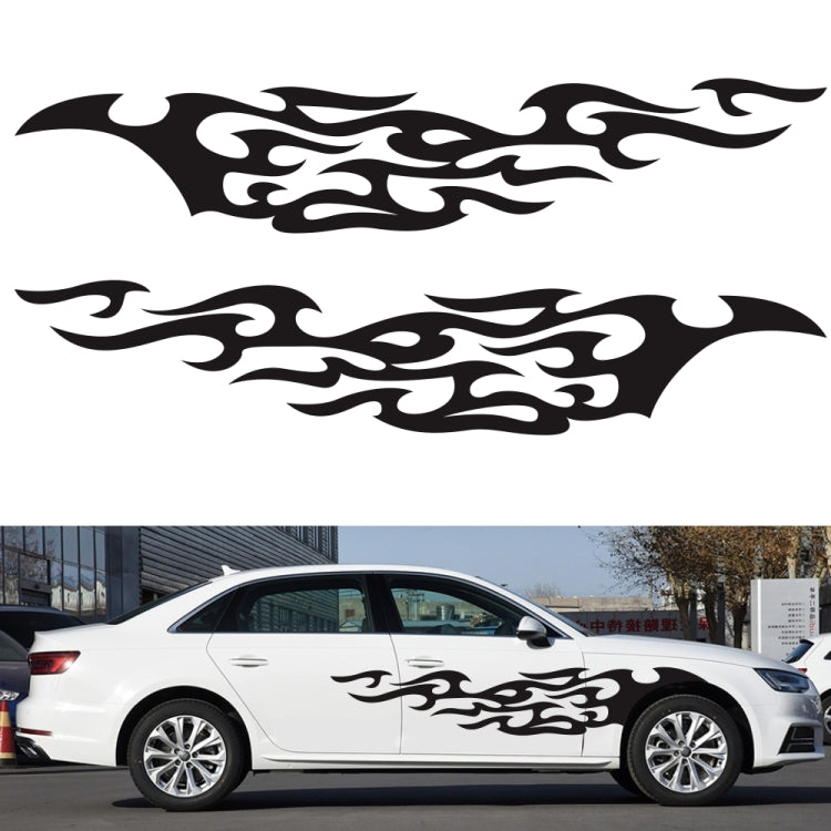 2 pezzi / set D-969 Adesivo decorativo modificato per auto con motivo a fiamma, D-969