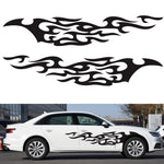 2 pezzi / set D-969 Adesivo decorativo modificato per auto con motivo a fiamma, D-969