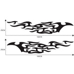 2 pezzi / set D-969 Adesivo decorativo modificato per auto con motivo a fiamma, D-969